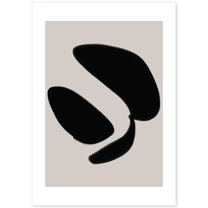Lamina artistica decorativa con ilustración de Moderno Negro 01 estilo Abstracto-Artwork-Nacnic-A4-Sin marco-Nacnic Estudio SL