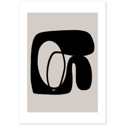 Lamina artistica decorativa con ilustración de Moderno Negro 02 estilo Abstracto-Artwork-Nacnic-A4-Sin marco-Nacnic Estudio SL