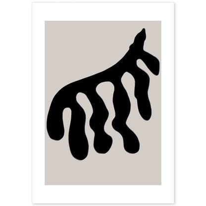Lamina artistica decorativa con ilustración de Moderno Negro 04 estilo Abstracto-Artwork-Nacnic-A4-Sin marco-Nacnic Estudio SL