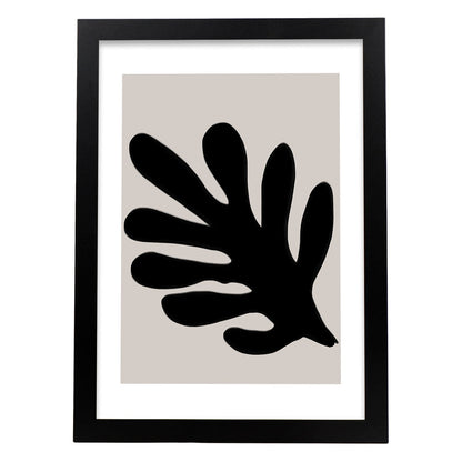 Lamina artistica decorativa con ilustración de Moderno Negro 05 estilo Abstracto-Artwork-Nacnic-A4-Marco Negro-Nacnic Estudio SL