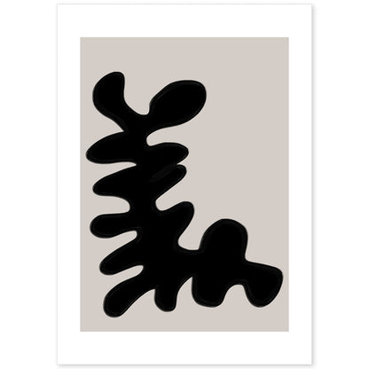 Lamina artistica decorativa con ilustración de Moderno Negro 06 estilo Abstracto-Artwork-Nacnic-A4-Sin marco-Nacnic Estudio SL