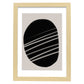Lamina artistica decorativa con ilustración de Moderno Negro 09 estilo Abstracto-Artwork-Nacnic-A3-Marco Madera clara-Nacnic Estudio SL