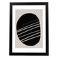 Lamina artistica decorativa con ilustración de Moderno Negro 09 estilo Abstracto-Artwork-Nacnic-A4-Marco Negro-Nacnic Estudio SL