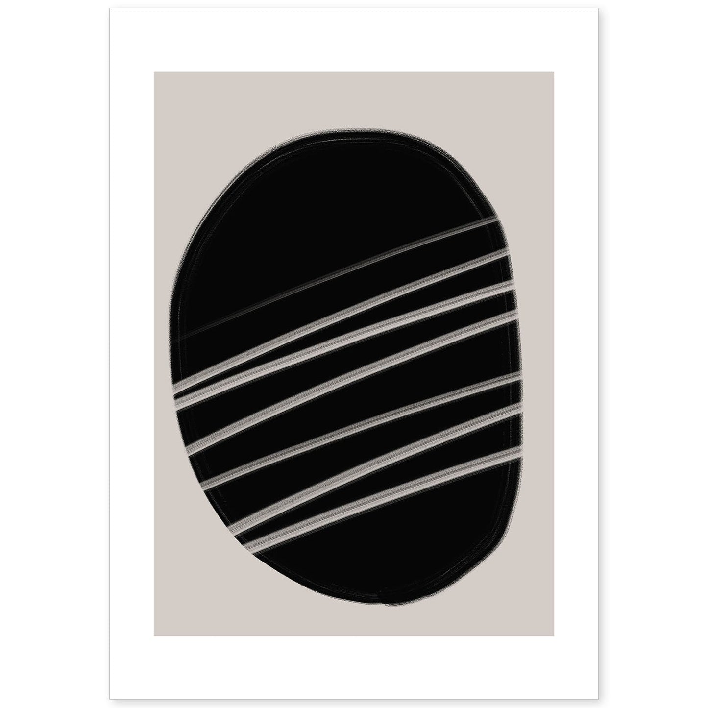 Lamina artistica decorativa con ilustración de Moderno Negro 09 estilo Abstracto-Artwork-Nacnic-A4-Sin marco-Nacnic Estudio SL