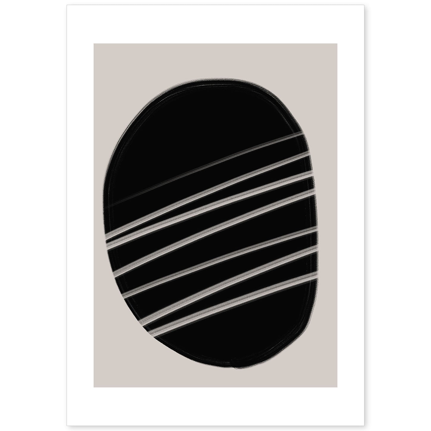 Lamina artistica decorativa con ilustración de Moderno Negro 09 estilo Abstracto-Artwork-Nacnic-A4-Sin marco-Nacnic Estudio SL