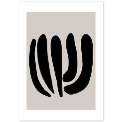 Lamina artistica decorativa con ilustración de Moderno Negro 12 estilo Abstracto-Artwork-Nacnic-A4-Sin marco-Nacnic Estudio SL