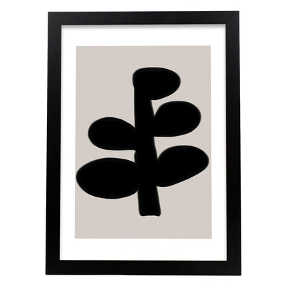 Lamina artistica decorativa con ilustración de Moderno Negro 13 estilo Abstracto-Artwork-Nacnic-A4-Marco Negro-Nacnic Estudio SL