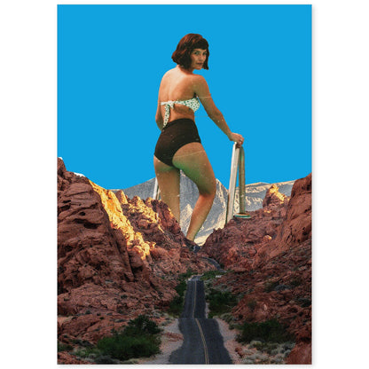 Lamina artistica decorativa con ilustración de Mujer estilo Collage-Artwork-Nacnic-A4-Sin marco-Nacnic Estudio SL