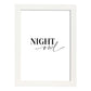 Lamina artistica decorativa con ilustración de night owl estilo Mensaje inspiracional-Artwork-Nacnic-A3-Marco Blanco-Nacnic Estudio SL