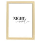Lamina artistica decorativa con ilustración de night owl estilo Mensaje inspiracional-Artwork-Nacnic-A3-Marco Madera clara-Nacnic Estudio SL