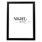 Lamina artistica decorativa con ilustración de night owl estilo Mensaje inspiracional-Artwork-Nacnic-A4-Marco Negro-Nacnic Estudio SL