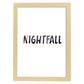 Lamina artistica decorativa con ilustración de nightfall estilo Mensaje inspiracional-Artwork-Nacnic-A4-Marco Madera clara-Nacnic Estudio SL