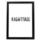 Lamina artistica decorativa con ilustración de nightfall estilo Mensaje inspiracional-Artwork-Nacnic-A4-Marco Negro-Nacnic Estudio SL