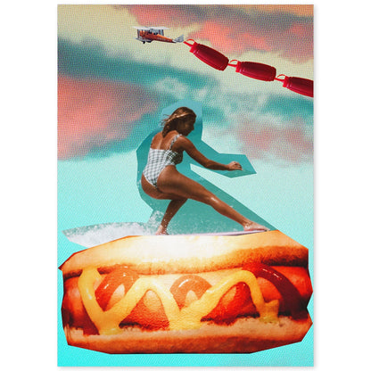 Lamina artistica decorativa con ilustración de Pancho estilo Collage-Artwork-Nacnic-A4-Sin marco-Nacnic Estudio SL
