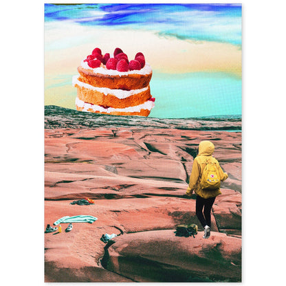 Lamina artistica decorativa con ilustración de Pastel estilo Collage-Artwork-Nacnic-A4-Sin marco-Nacnic Estudio SL