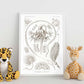 Lamina artistica decorativa con ilustración de Pennatulida estilo Vintage-Artwork-Nacnic-Nacnic Estudio SL