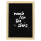 Lamina artistica decorativa con ilustración de reach for the stars estilo Mensaje inspiracional-Artwork-Nacnic-A3-Marco Madera clara-Nacnic Estudio SL