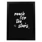 Lamina artistica decorativa con ilustración de reach for the stars estilo Mensaje inspiracional-Artwork-Nacnic-A3-Marco Negro-Nacnic Estudio SL