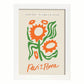 Lamina artistica decorativa con ilustración de Resumen Flor Design Paris Flora-Artwork-Nacnic-A4-Marco Blanco-Nacnic Estudio SL