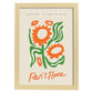 Lamina artistica decorativa con ilustración de Resumen Flor Design Paris Flora-Artwork-Nacnic-A4-Marco Madera clara-Nacnic Estudio SL
