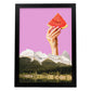 Lamina artistica decorativa con ilustración de Sandía en rodajas estilo Collage-Artwork-Nacnic-A3-Marco Negro-Nacnic Estudio SL