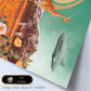 Lamina artistica decorativa con ilustración de Saturn estilo Collage-Artwork-Nacnic-Nacnic Estudio SL