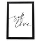 Lamina artistica decorativa con ilustración de self love estilo Mensaje inspiracional-Artwork-Nacnic-A4-Marco Negro-Nacnic Estudio SL