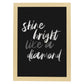 Lamina artistica decorativa con ilustración de shine bright like a diamond estilo Mensaje inspiracional-Artwork-Nacnic-A3-Marco Madera clara-Nacnic Estudio SL