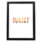 Lamina artistica decorativa con ilustración de sunset estilo Mensaje inspiracional-Artwork-Nacnic-A4-Marco Negro-Nacnic Estudio SL