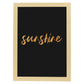 Lamina artistica decorativa con ilustración de sunshine estilo Mensaje inspiracional-Artwork-Nacnic-A3-Marco Madera clara-Nacnic Estudio SL