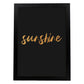 Lamina artistica decorativa con ilustración de sunshine estilo Mensaje inspiracional-Artwork-Nacnic-A4-Marco Negro-Nacnic Estudio SL