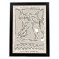Lamina artistica decorativa con ilustración de Tubo Galerie Boheme-Artwork-Nacnic-A4-Marco Negro-Nacnic Estudio SL