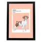Lámina Beagle. Pósters con ilustraciones de razas de perro en tonos cálidos y pastel.-Artwork-Nacnic-A3-Marco Negro-Nacnic Estudio SL