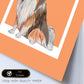Lámina Border Collie. Pósters con ilustraciones de razas de perro en tonos cálidos y pastel.-Artwork-Nacnic-Nacnic Estudio SL