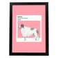 Lámina Borzoi. Pósters con ilustraciones de razas de perro en tonos cálidos y pastel.-Artwork-Nacnic-A3-Marco Negro-Nacnic Estudio SL