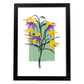 Lámina Botánica acuarela 2. Pósters con ilustraciones de plantas y flores en estilo acuarela.-Artwork-Nacnic-A4-Marco Negro-Nacnic Estudio SL