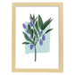 Lámina Botánica acuarela 3. Pósters con ilustraciones de plantas y flores en estilo acuarela.-Artwork-Nacnic-A3-Marco Madera clara-Nacnic Estudio SL