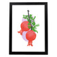 Lámina Botánica acuarela 4. Pósters con ilustraciones de plantas y flores en estilo acuarela.-Artwork-Nacnic-A3-Marco Negro-Nacnic Estudio SL