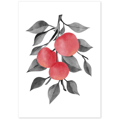 Lámina Botánica acuarela 9. Pósters con ilustraciones de plantas y flores en estilo acuarela.-Artwork-Nacnic-A4-Sin marco-Nacnic Estudio SL