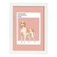 Lámina Braco de Ariège. Pósters con ilustraciones de razas de perro en tonos cálidos y pastel.-Artwork-Nacnic-A3-Marco Blanco-Nacnic Estudio SL