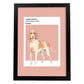 Lámina Braco de Ariège. Pósters con ilustraciones de razas de perro en tonos cálidos y pastel.-Artwork-Nacnic-A3-Marco Negro-Nacnic Estudio SL