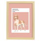 Lámina Braco de Ariège. Pósters con ilustraciones de razas de perro en tonos cálidos y pastel.-Artwork-Nacnic-A4-Marco Madera clara-Nacnic Estudio SL