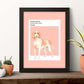Lámina Braco de Ariège. Pósters con ilustraciones de razas de perro en tonos cálidos y pastel.-Artwork-Nacnic-Nacnic Estudio SL