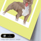 Lámina Bull americano. Pósters con ilustraciones de razas de perro en tonos cálidos y pastel.-Artwork-Nacnic-Nacnic Estudio SL