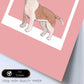 Lámina Bull-Terrier. Pósters con ilustraciones de razas de perro en tonos cálidos y pastel.-Artwork-Nacnic-Nacnic Estudio SL