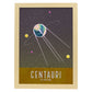 Lámina Centauri. Pósters con detalladas ilustraciones del espacio. Coloridas imágenes de satélites, estrellas y planetas.-Artwork-Nacnic-A3-Marco Madera clara-Nacnic Estudio SL