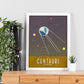 Lámina Centauri. Pósters con detalladas ilustraciones del espacio. Coloridas imágenes de satélites, estrellas y planetas.-Artwork-Nacnic-Nacnic Estudio SL