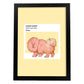 Lámina Chow chow. Pósters con ilustraciones de razas de perro en tonos cálidos y pastel.-Artwork-Nacnic-A3-Marco Negro-Nacnic Estudio SL