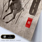 Lámina Ciervo. Pósters en estilo Sumi-E. Imágenes vintage de animales en tonos grises.-Artwork-Nacnic-Nacnic Estudio SL