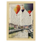 Lámina Ciudad de Bilbao. Estilo Vintage. Ilustración con la Historia DE Bilbao.-Artwork-Nacnic-A3-Marco Madera clara-Nacnic Estudio SL